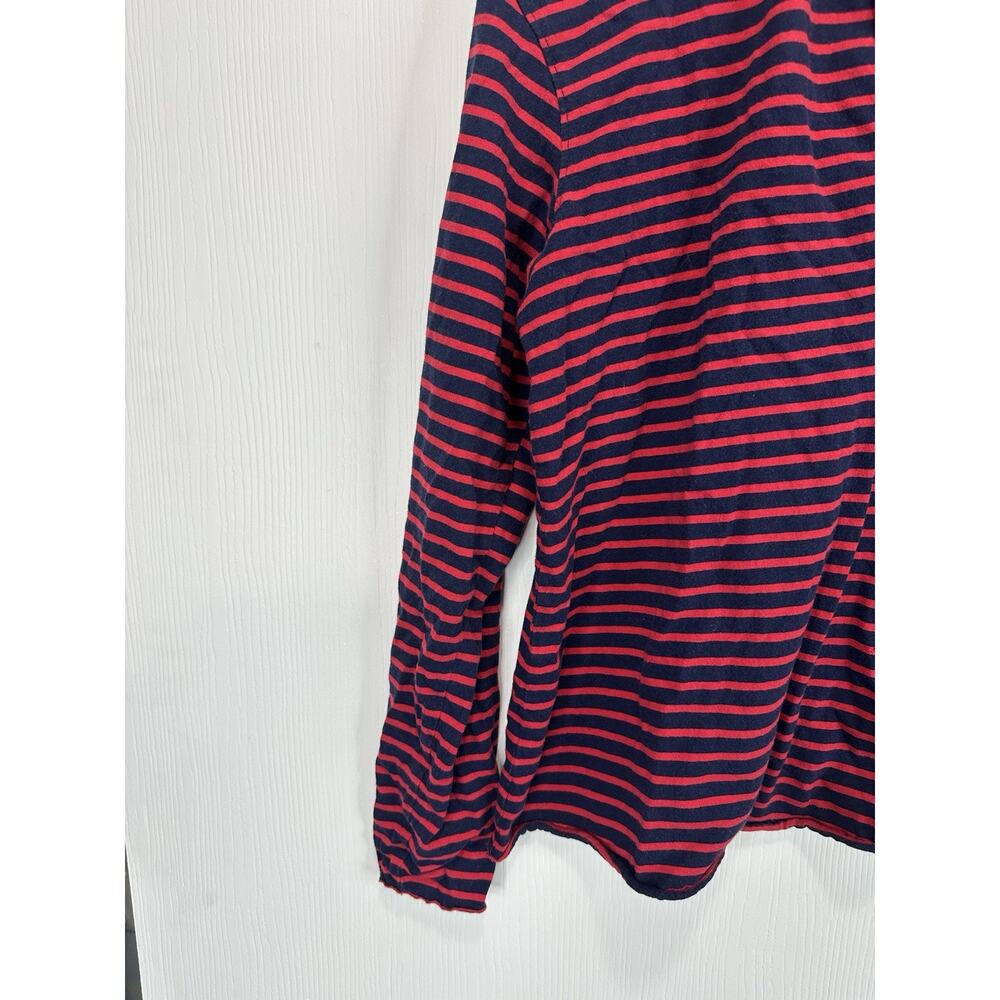 Frank And Eileen Women’s Blue Red Stripped Popover Henley Size M - Picture 3 of 10